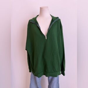 SET Active Oversized Forest Green 3/4 Zip